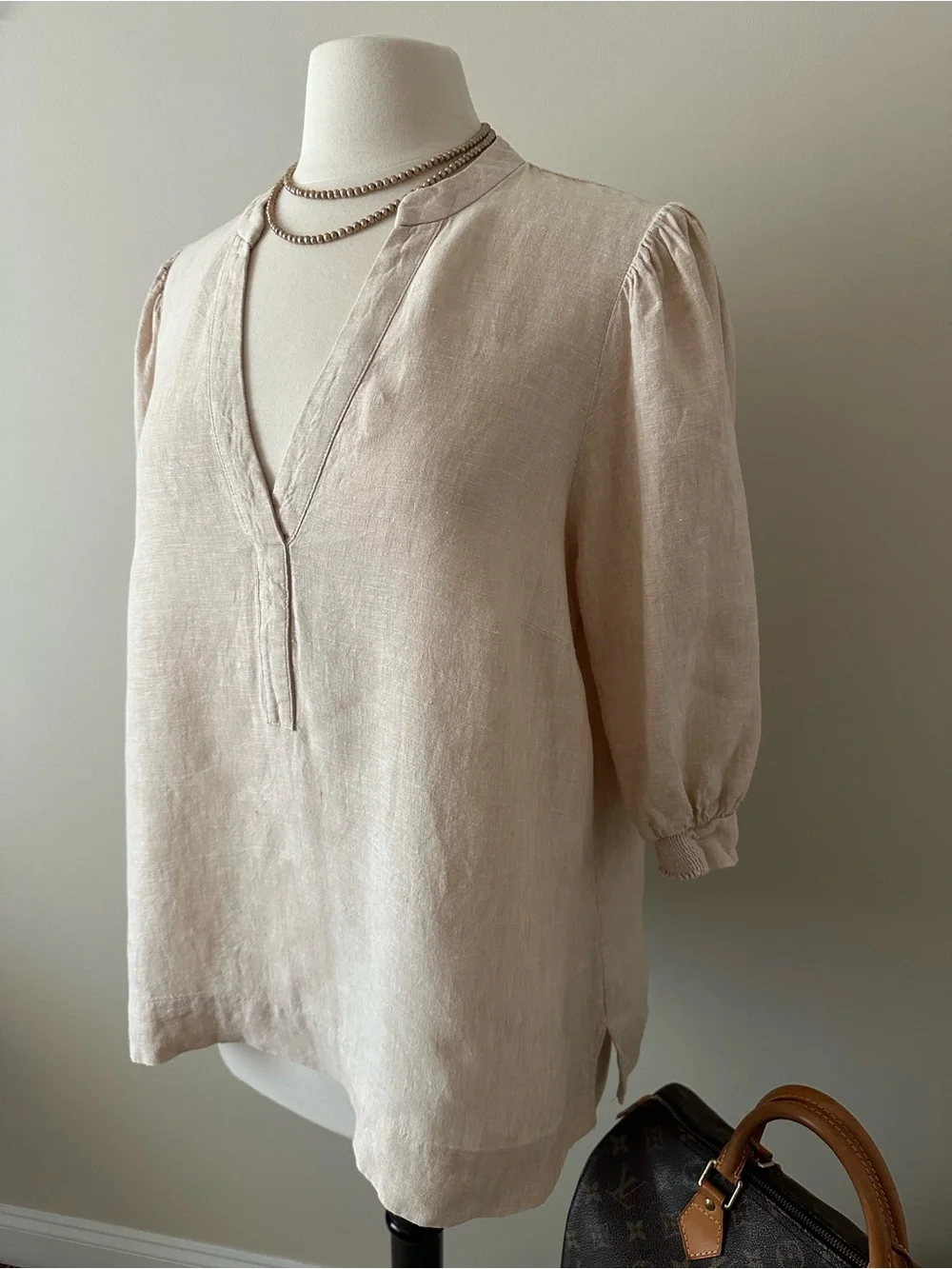 Lilly Pulitzer Soft Linen V-Neck Blouse